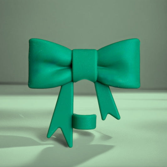 Alpine Green 3D Bow Straw Topper for Stanley