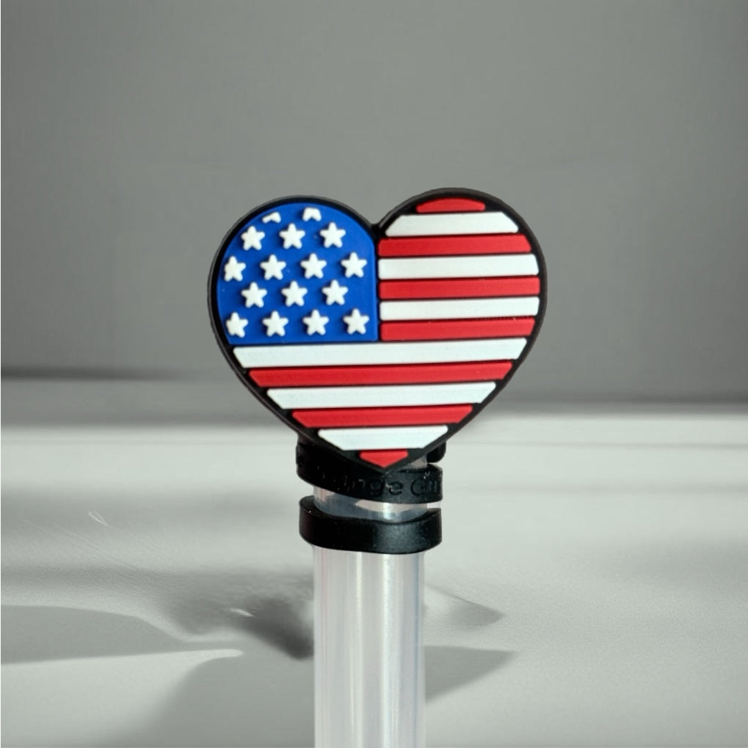 America Love Straw Topper for Stanley by Etch & Ember (topper)