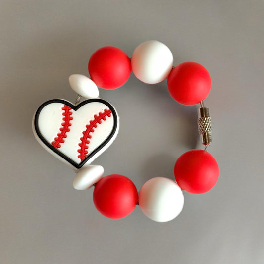 Baseball Love Bracelet Tumbler Handle Charm for BrüMate