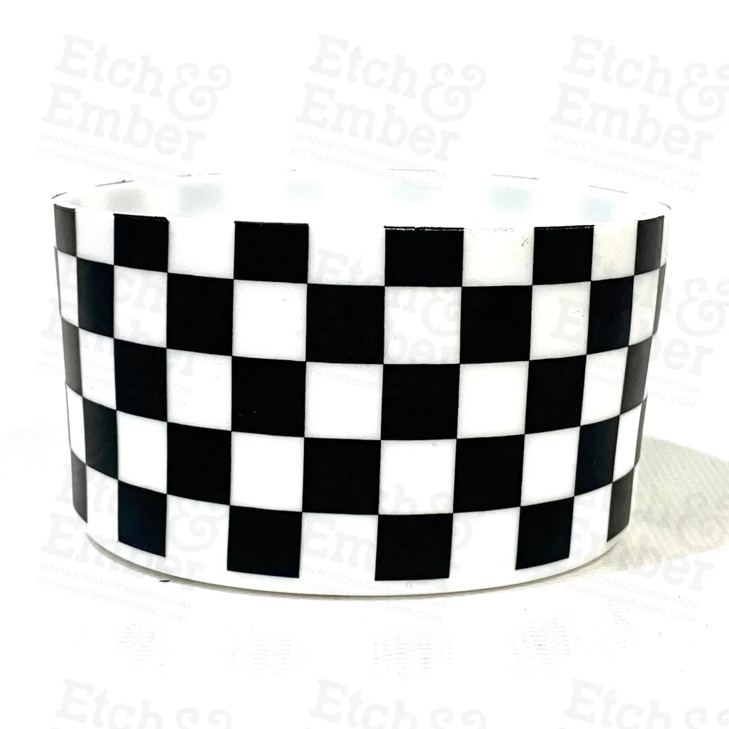 Black & White Checkers Tumbler Boot -Fits 20-40Oz