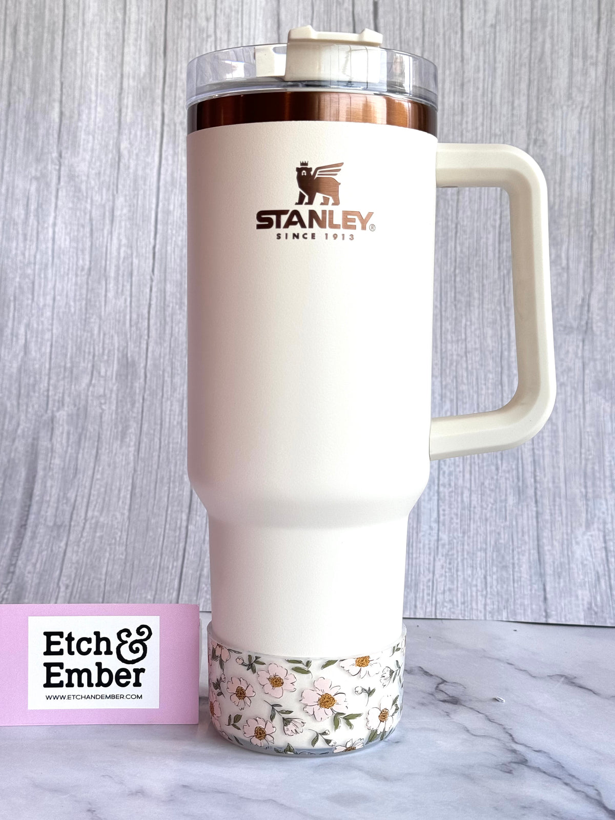 Clear Blackfoot Daisy smooth silicone tumbler boot – view 2