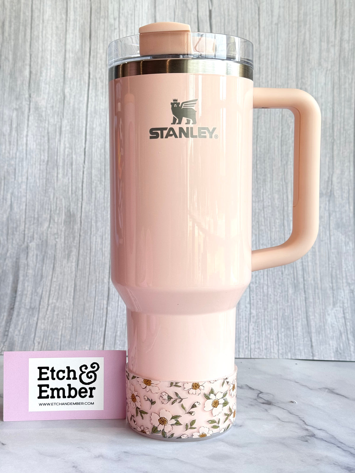 Clear Blackfoot Daisy smooth silicone tumbler boot – view 3