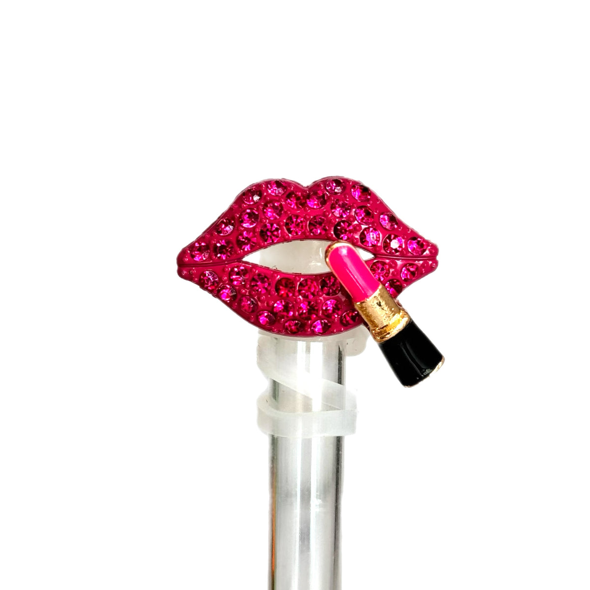 Blingy Lips Deluxe Metal Straw Topper for Stanley
