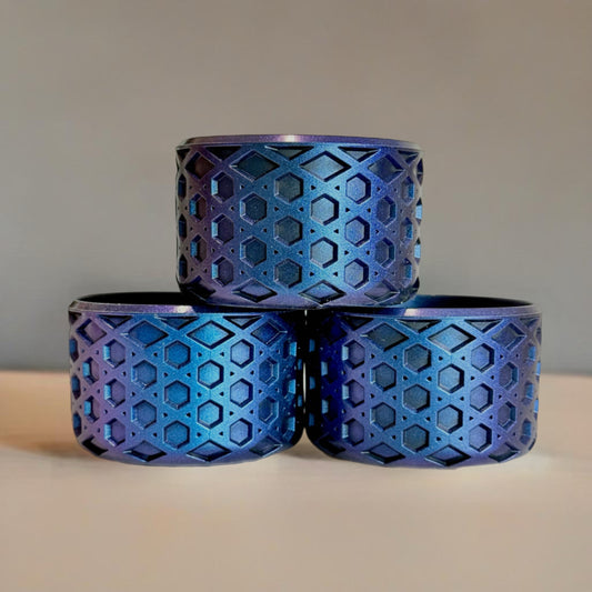 Blue Metallic Waffle Boots