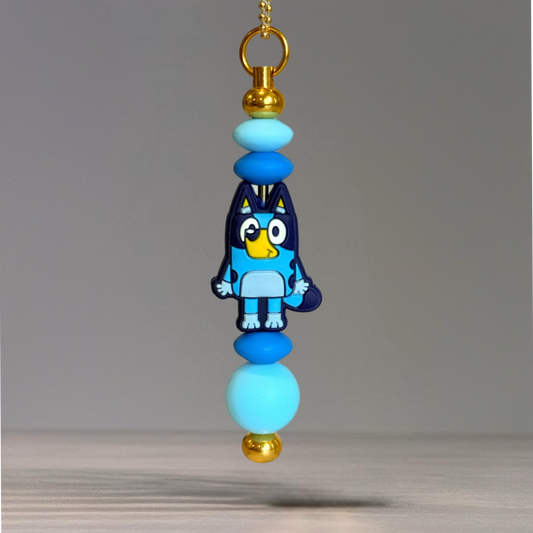 Blue Puppy Bar Tumbler Handle Charm for HydroJug