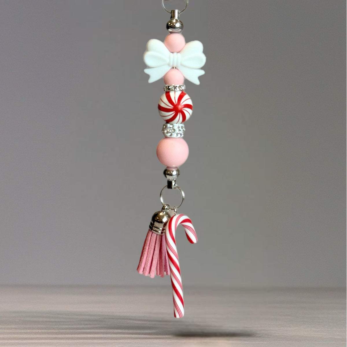 Candy Cane Deluxe Bar Charm- Tumbler Handle Charm, view 2, fits Owala FreeSip