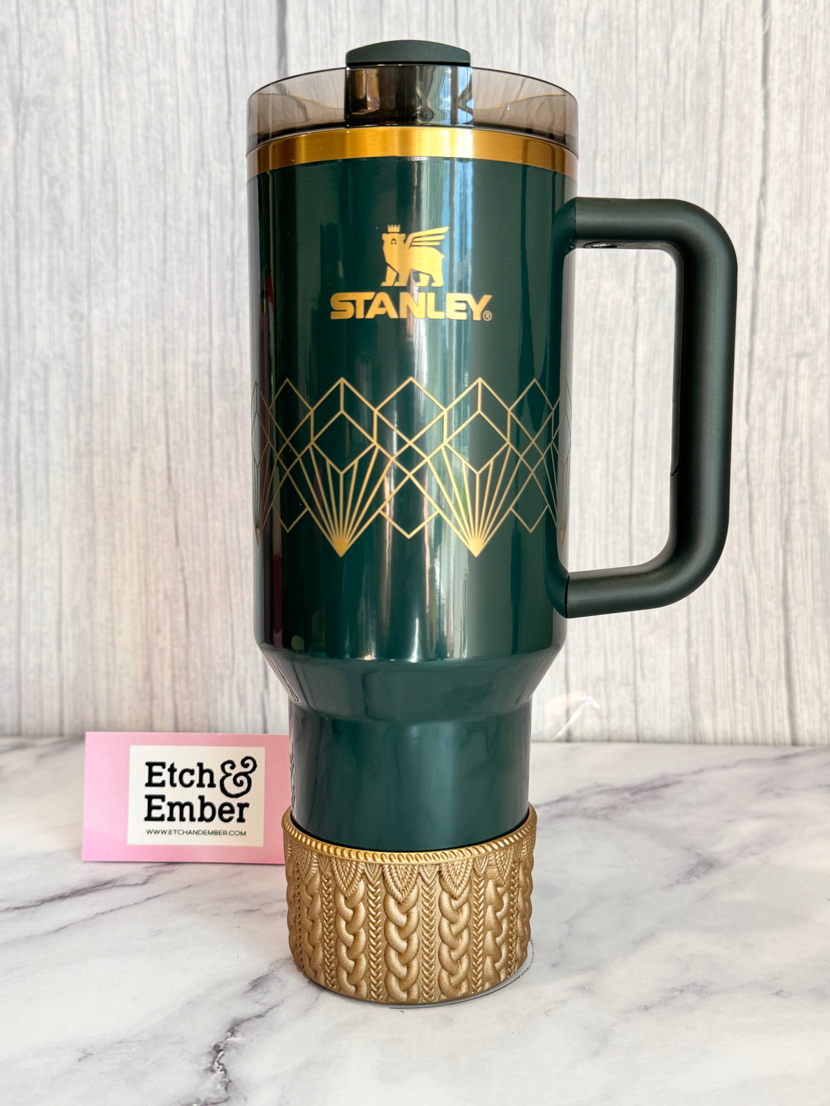 CHAMPAGNE MACRAME Boot, view 5, fits Stanley Quencher