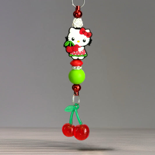 Cherry Cute Kitty Bar Tumbler Handle Charm for HydroJug