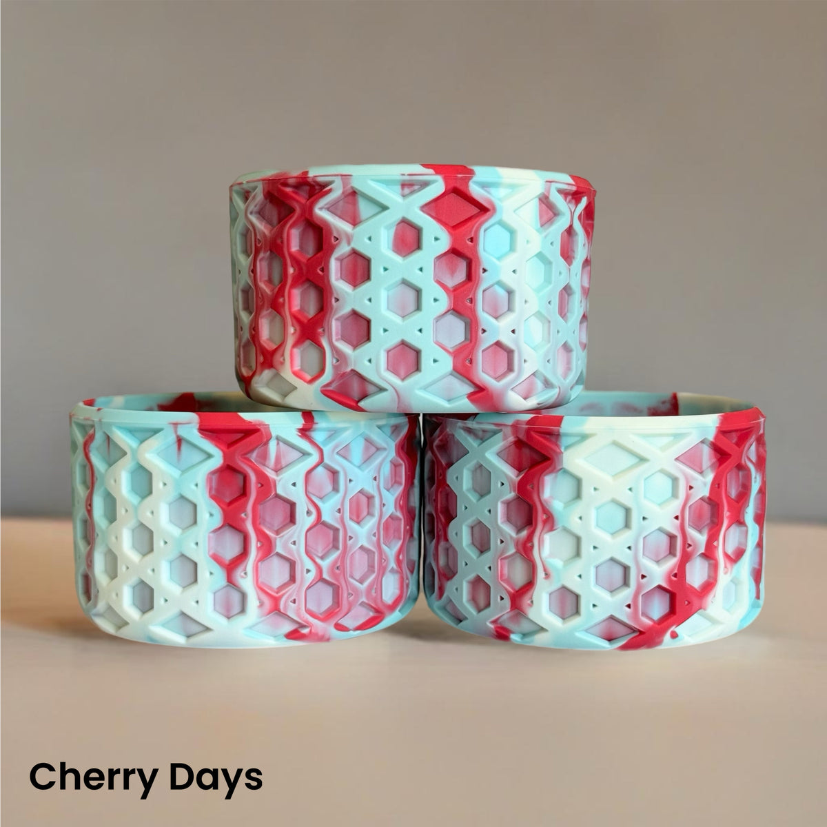 Cherry Days pearl waffle silicone tumbler boot – view 4