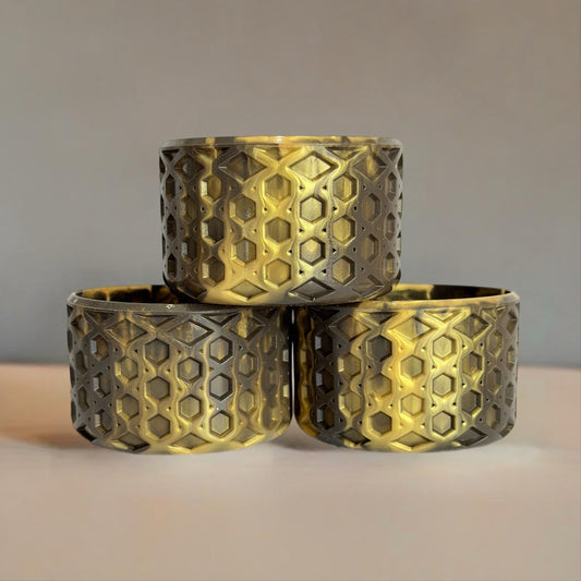 Chocolate Gold waffle silicone tumbler boot – front view