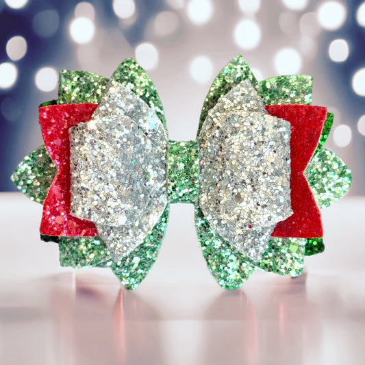 Christmas Eve Glitter Tumbler Bow for Stanley