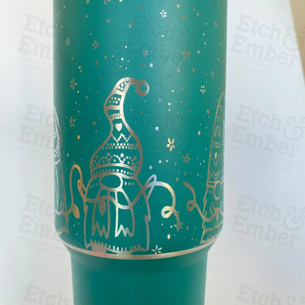 40oz Stanley Quencher | 40oz Engraved Stanley Tumbler | Christmas Doodles  Stanley