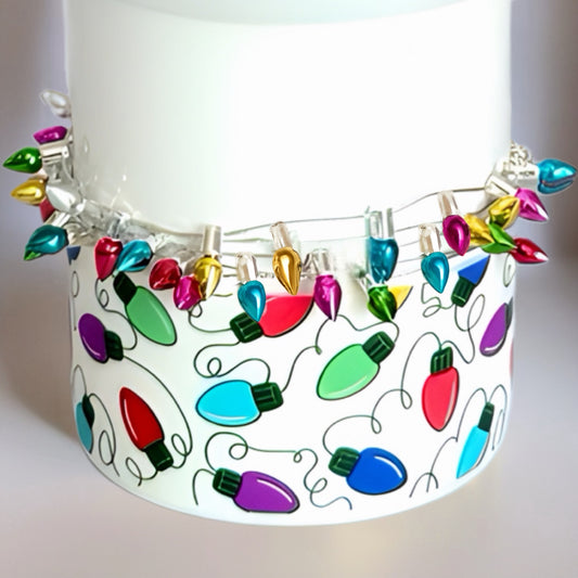 Christmas Lights Tumbler Bracelet for Stanley