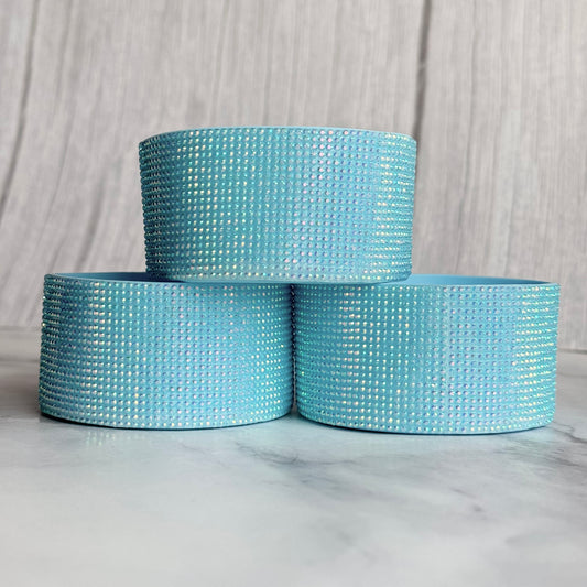 Cinderella Blue bling silicone tumbler boot – front view
