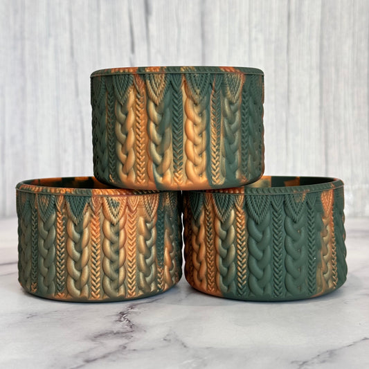 Cypress Remix macrame silicone tumbler boot – front view