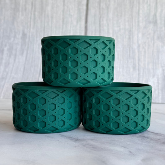 Deep Sea matte waffle silicone tumbler boot – front view
