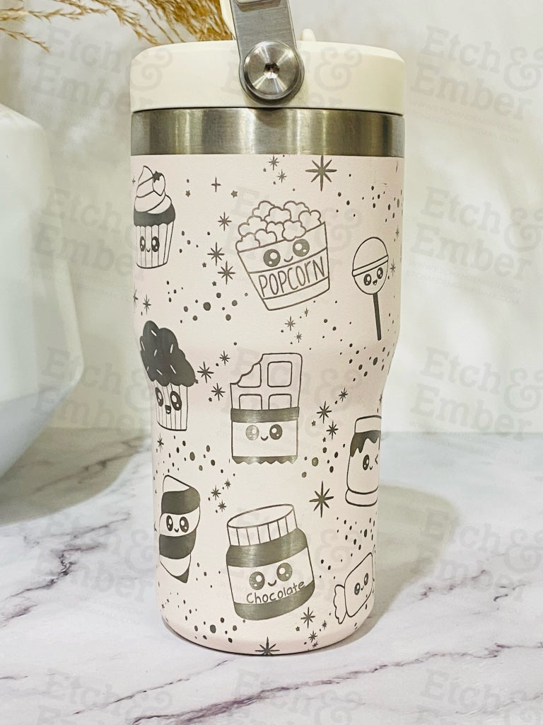 Delightful Dessert Engraved Stanley 20 oz IceFlow Flip Straw Tumbler – Etch  and Ember