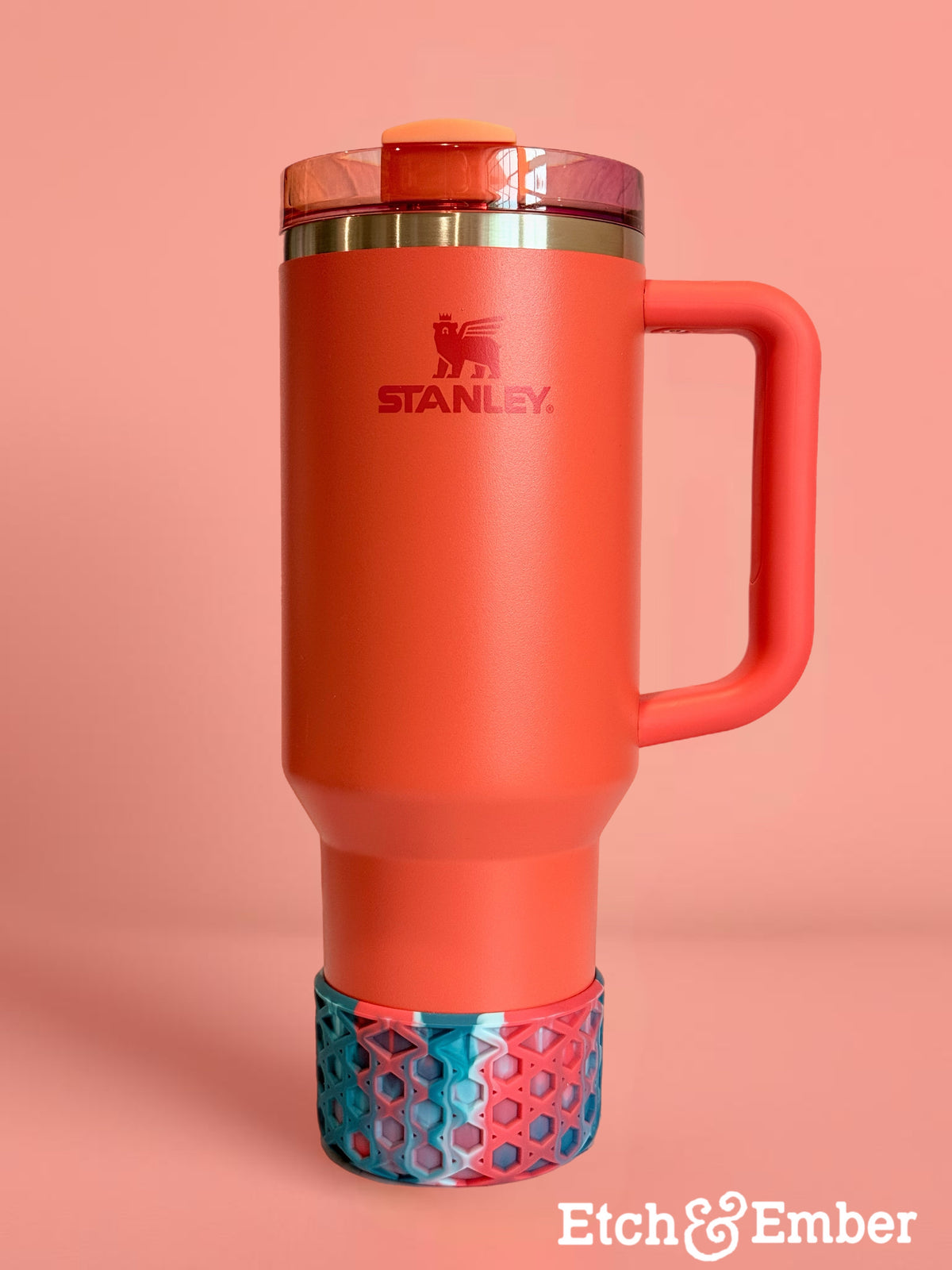 Desert Dusk pearl waffle silicone tumbler boot – view 3
