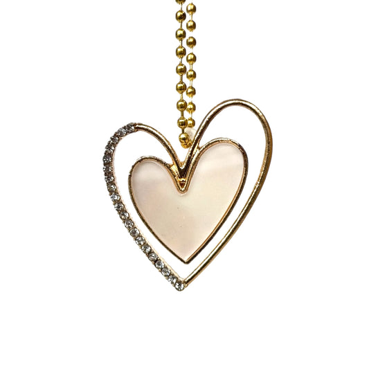 Double Heart Tumbler Handle Charm for HydroJug