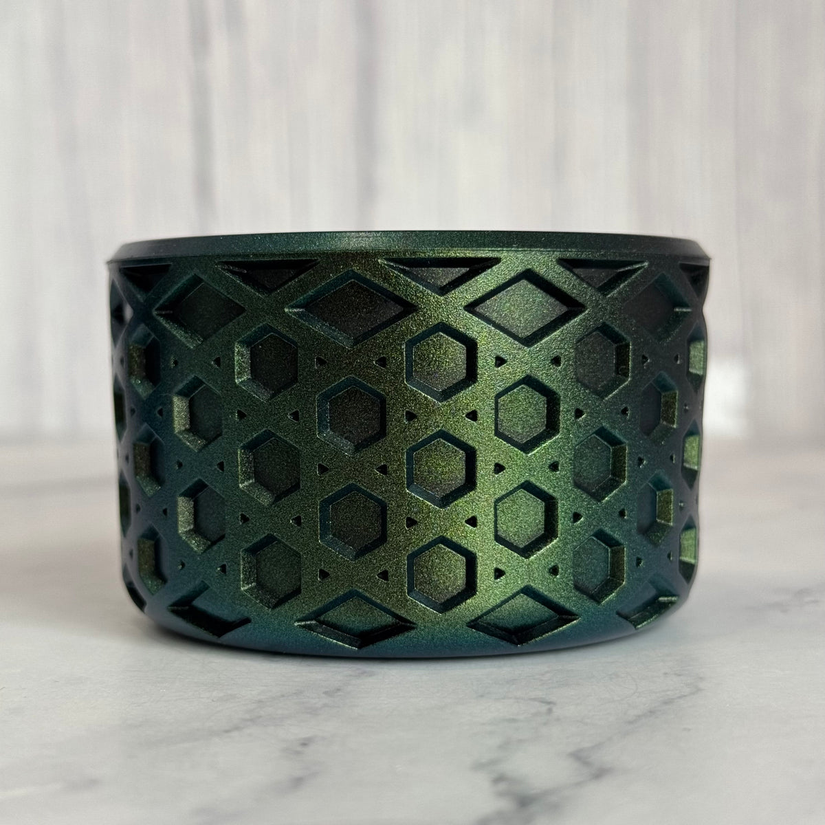 Emerald shimmer waffle silicone tumbler boot – view 2