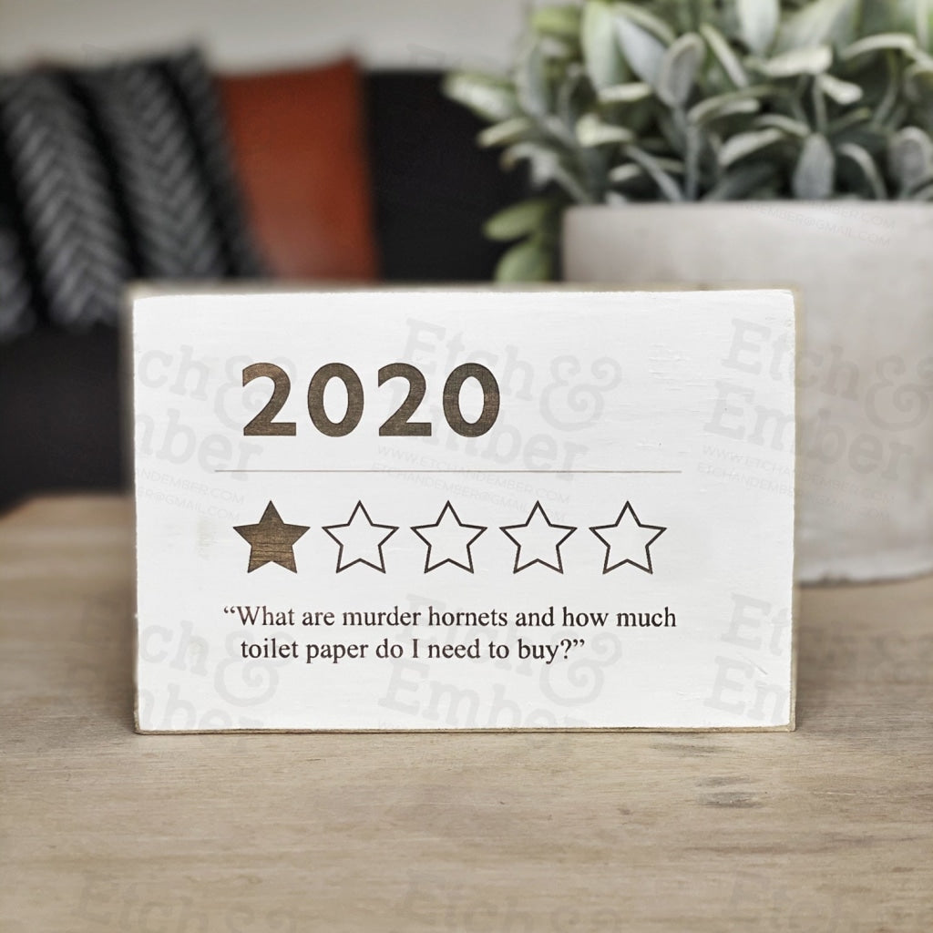 Funny 2020 Year Review Sign- Free Shipping