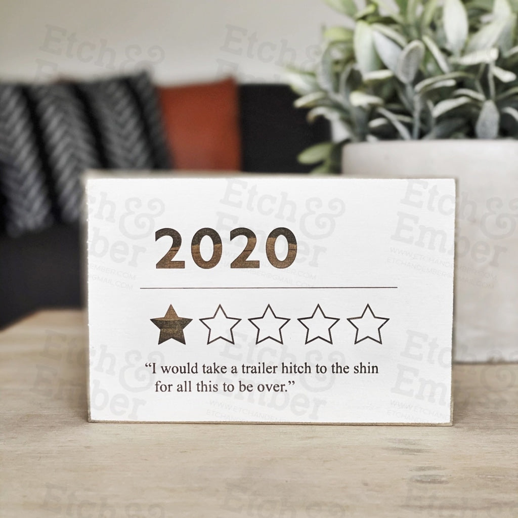 Funny 2020 Year Review Sign- Free Shipping