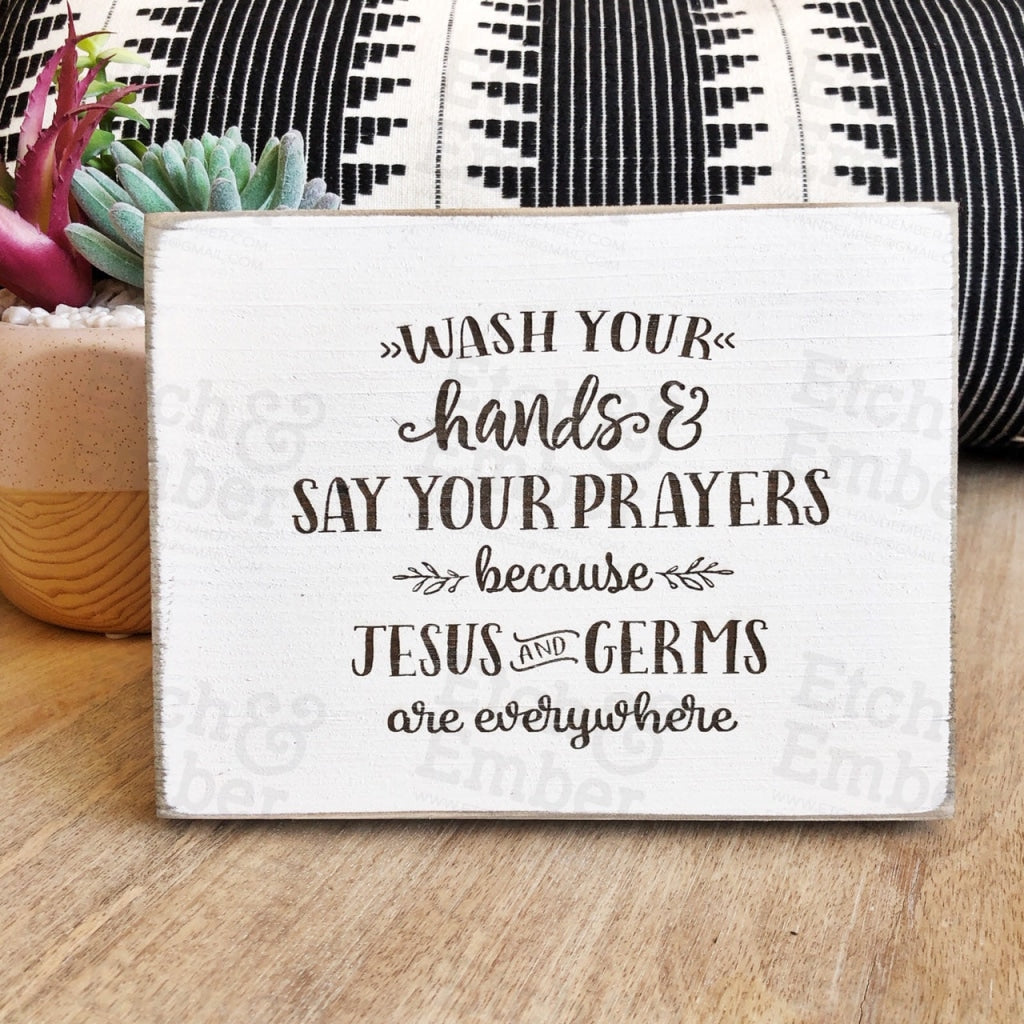 Funny Bathroom Signs- Free Shipping Jesus & Germs