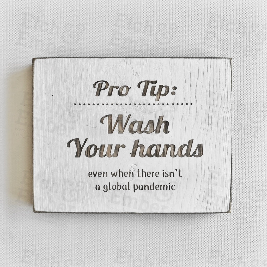 Funny Bathroom Signs- Free Shipping Pro Tip: Wash Your Hands