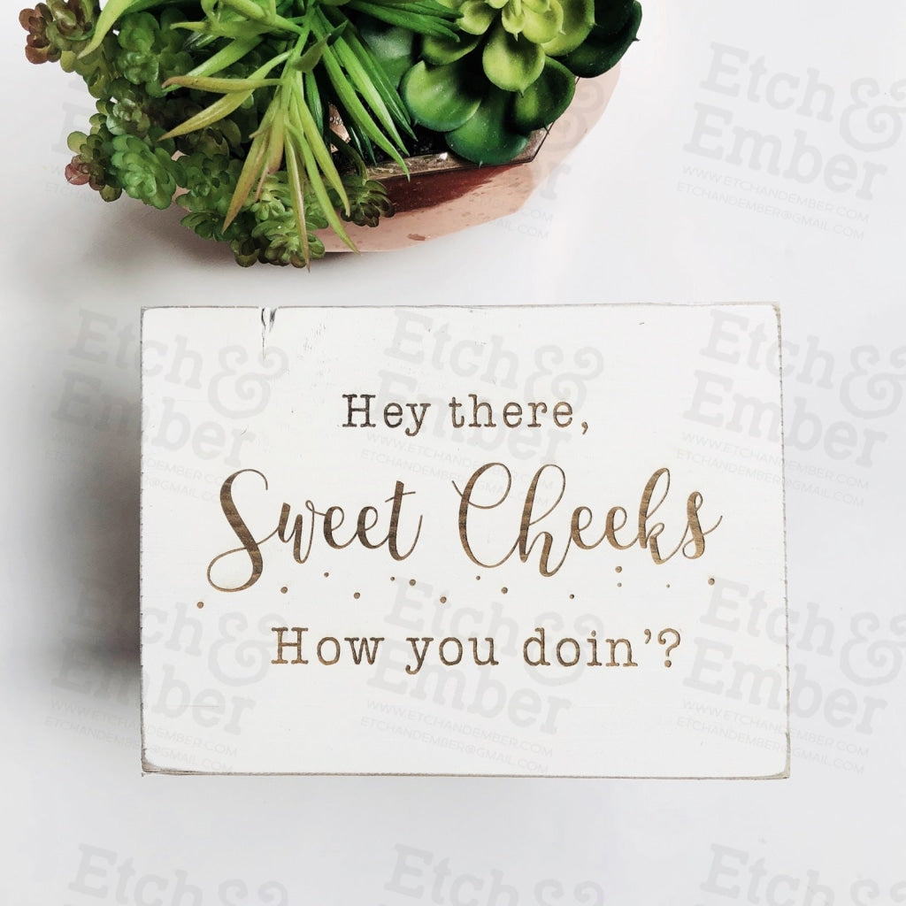 Funny Bathroom Signs- Free Shipping Sweet Cheeks