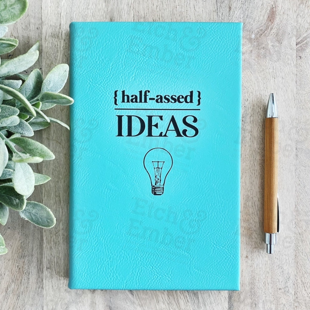 Funny Faux Leather Journals- Free Shipping Half Assed Ideas