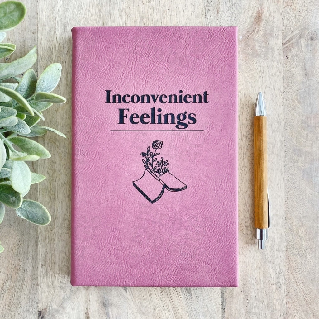 Funny Faux Leather Journals- Free Shipping Inconvenient Feelings