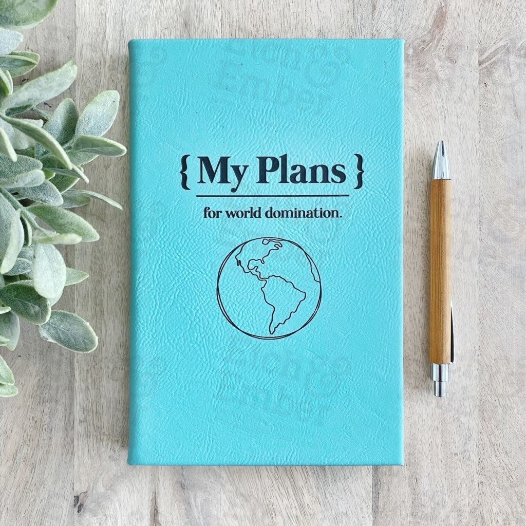 Funny Faux Leather Journals- Free Shipping My Plans For World Domination