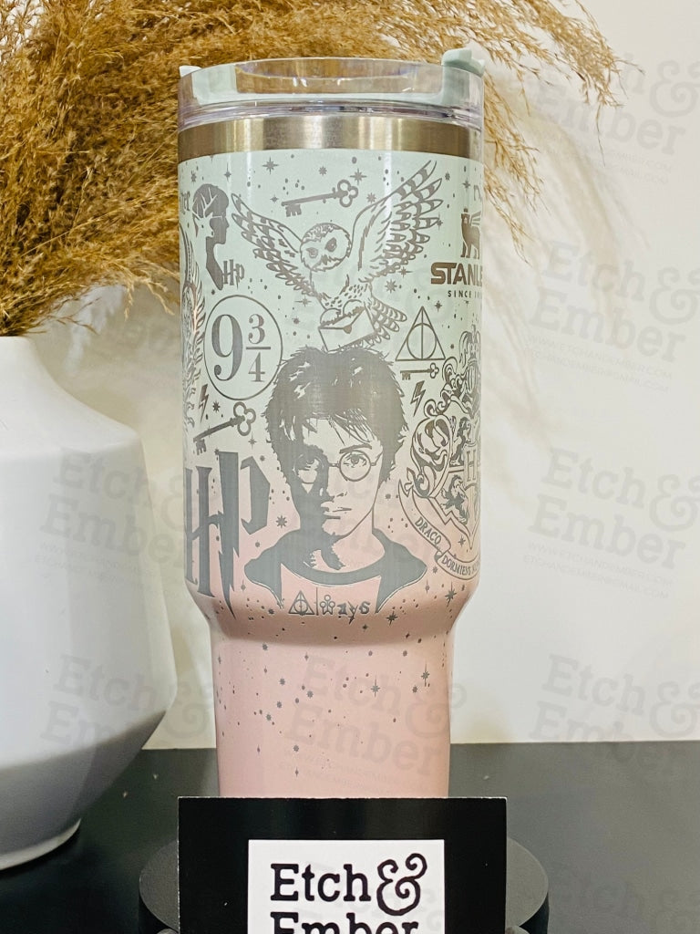 Harry Potter Custom Stanley Adventure Quencher 40 oz tumbler  Harry Potter Laser Engraved Stanley main image 1