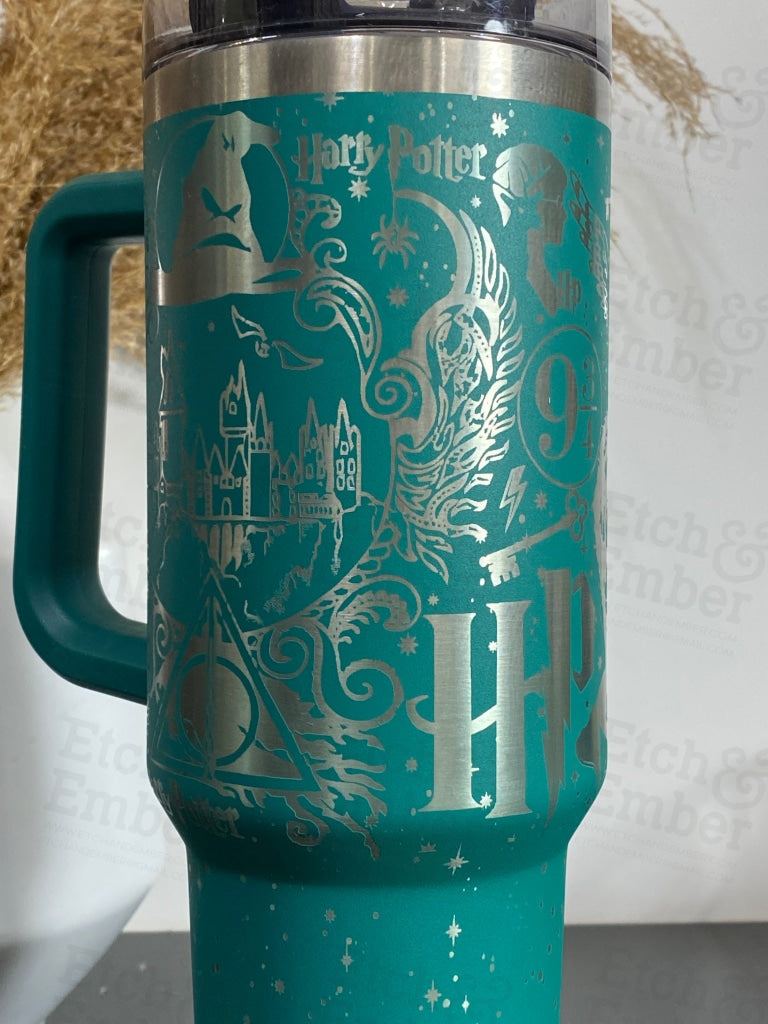 Harry Potter Custom Stanley Adventure Quencher 40 oz tumbler  Harry Potter Laser Engraved Stanley main image 0