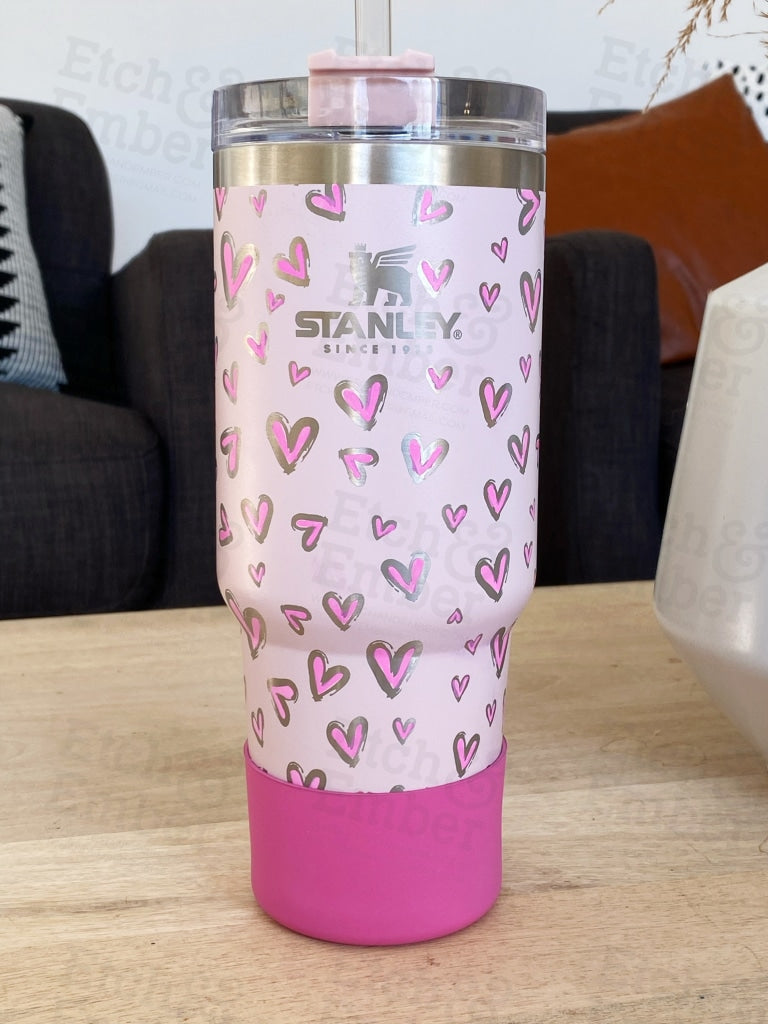 Hot pink 40oz Stanley tumbler cup