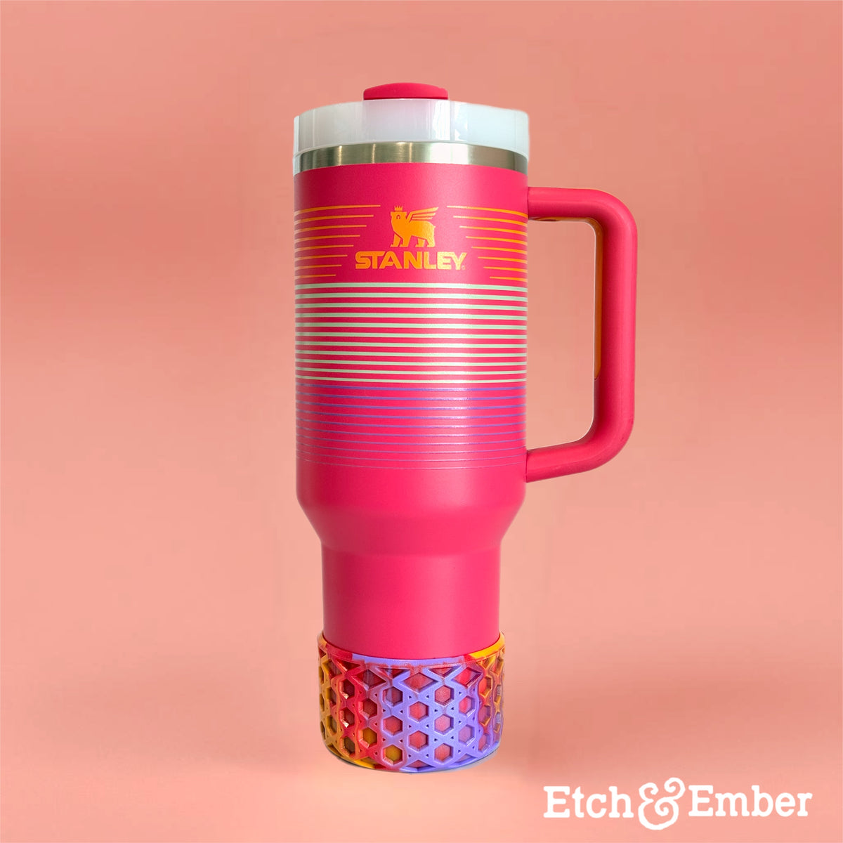 Heat Wave matte waffle silicone tumbler boot – view 2