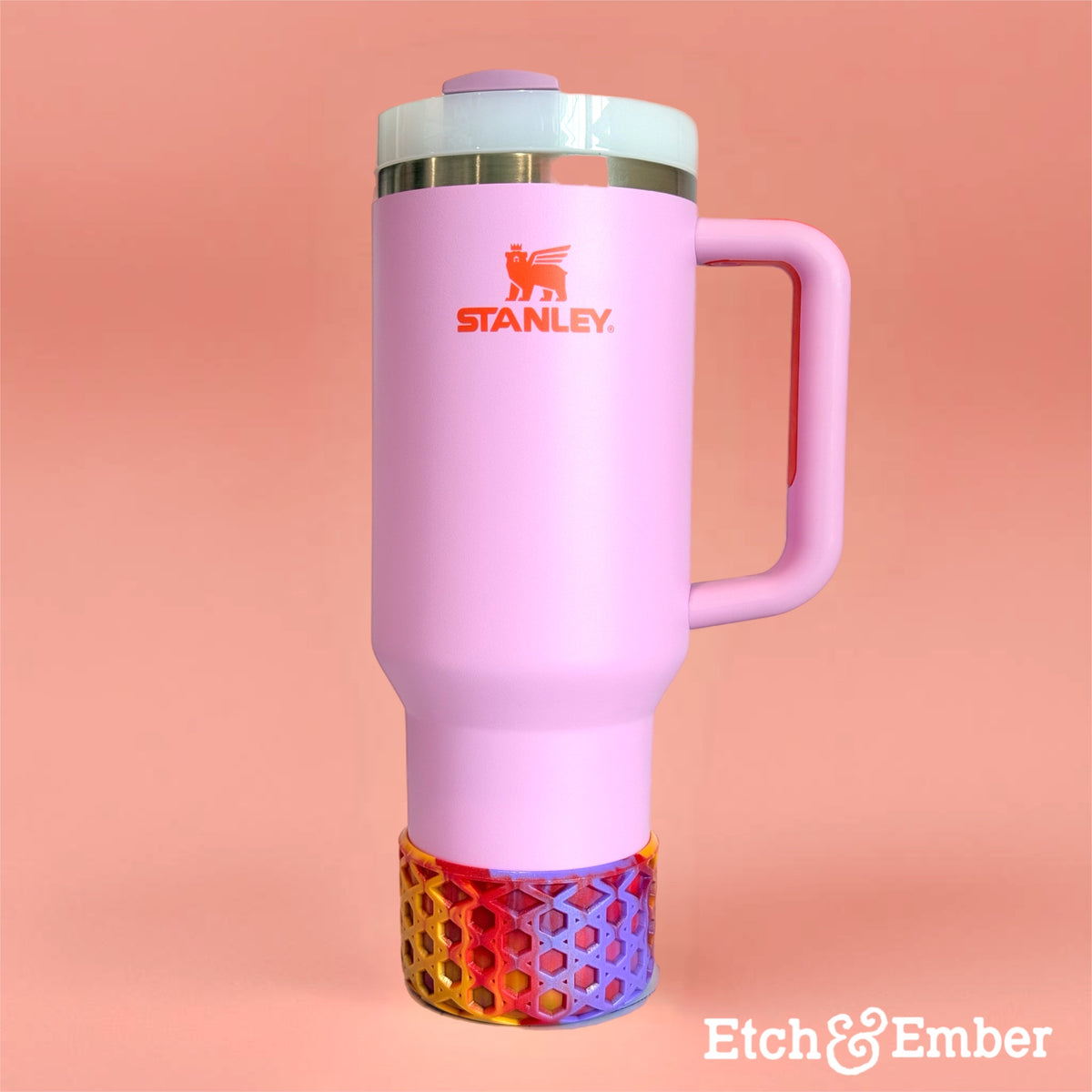 Heat Wave matte waffle silicone tumbler boot – view 4