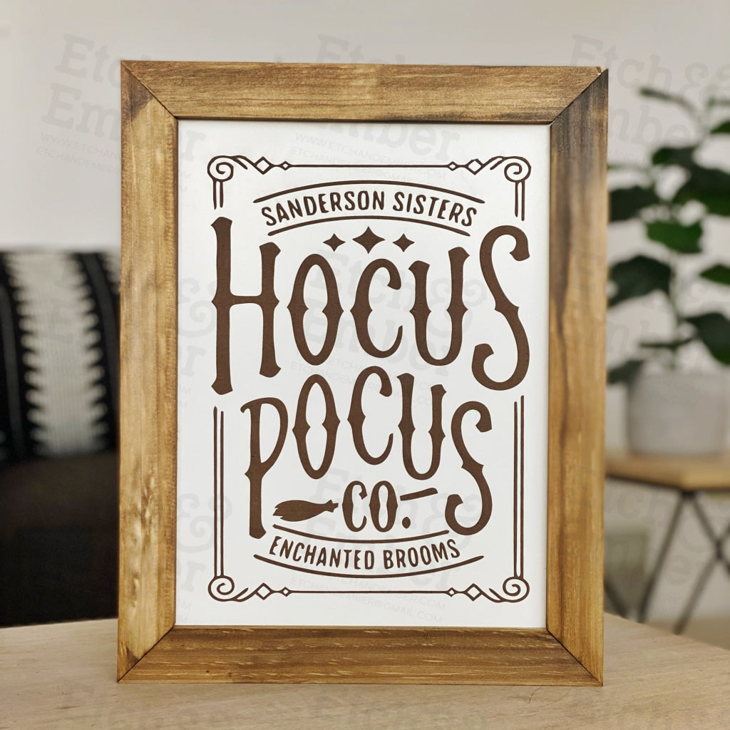 Hocus Pocus- Rustic Wood Sign- Free Shipping 12 X 14 Farmhouse Signs