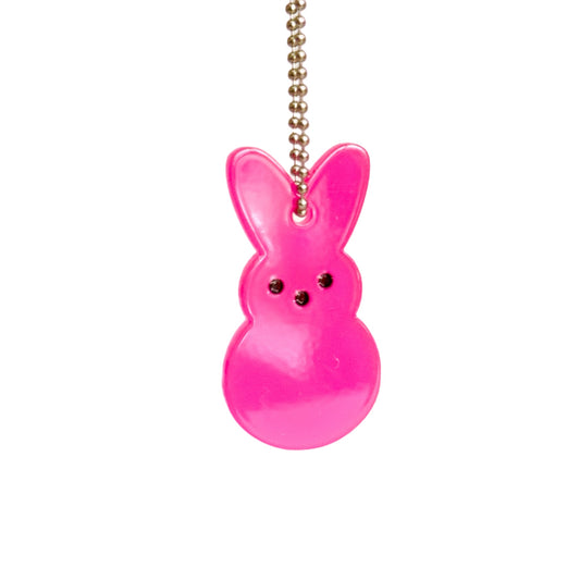 Hot Pink Marshmallow Bunny Tumbler Handle Charm for Stanley