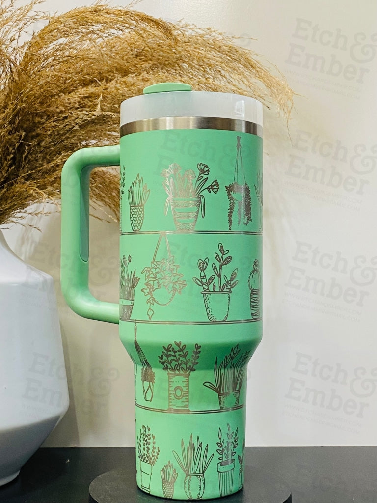 House Plant Custom Stanley Adventure Quencher 40 oz tumbler – Etch and Ember