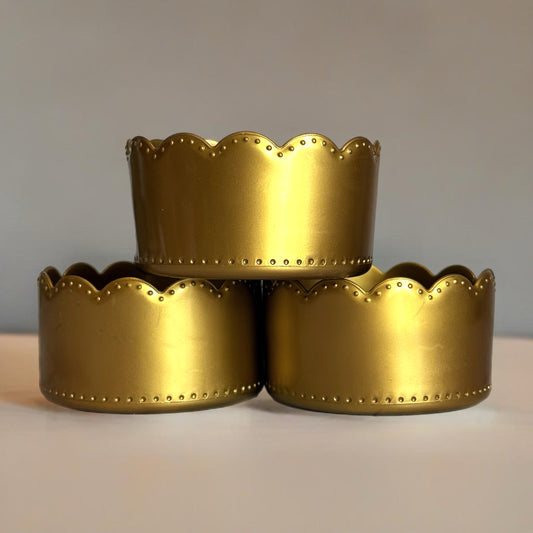 Metallic Gold Scallop  Boot