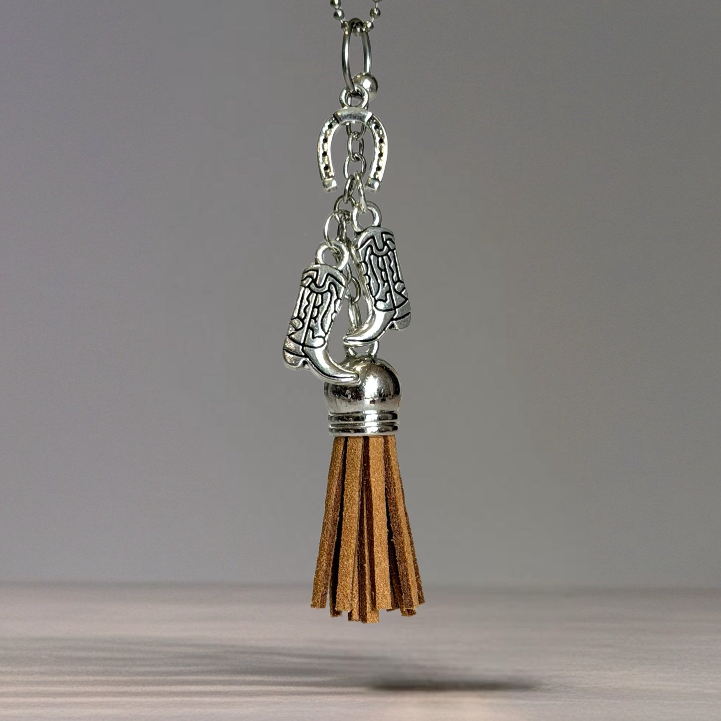 Wild West Silver Tassel Charm - Tumbler Handle Charm