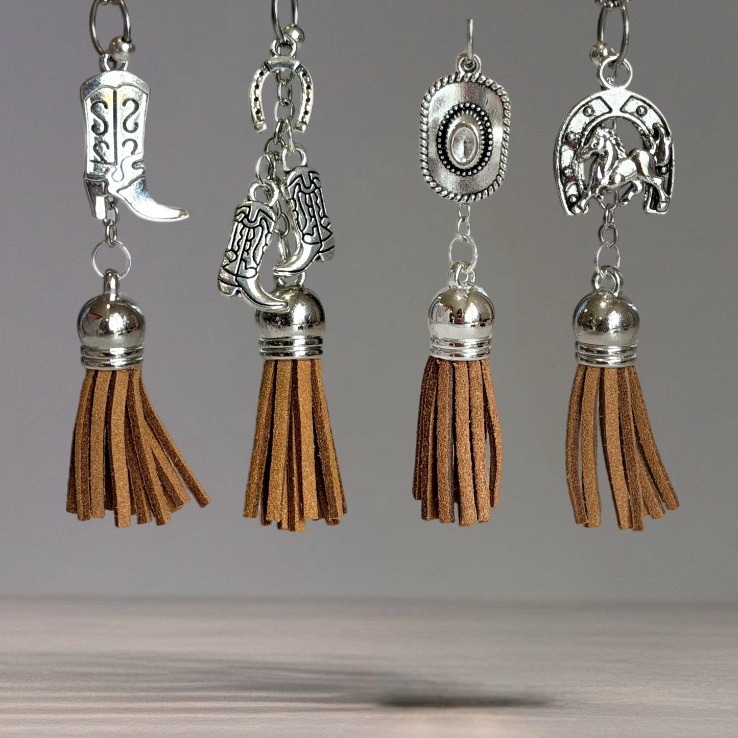 Wild West Silver Tassel Charm - Tumbler Handle Charm