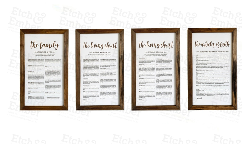 Lds Proclamation Signs - Free Shipping Set Of All Four / 14 X 24