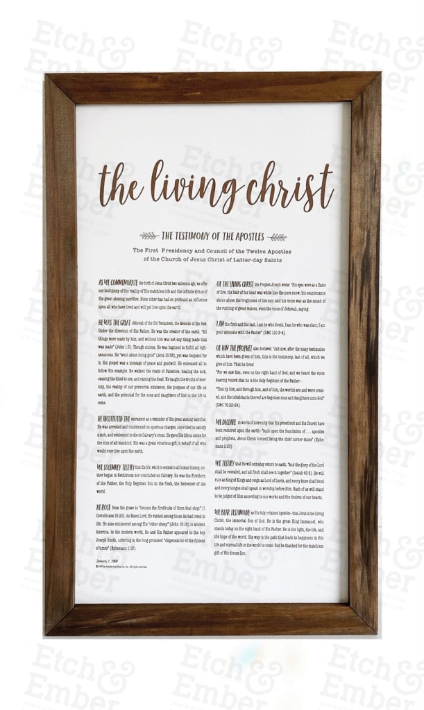 Lds Proclamation Signs - Free Shipping The Living Christ / 14 X 24