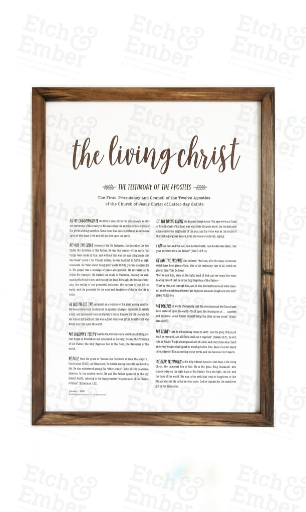 Lds Proclamation Signs - Free Shipping The Living Christ / 25 X 35