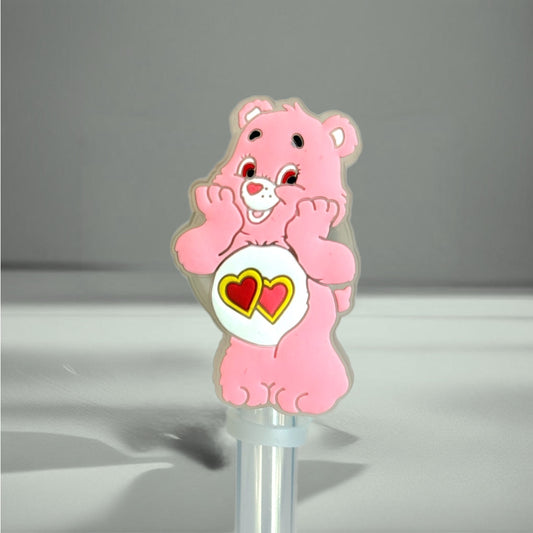 LED Light Up Rainbow Bear Straw Topper for Stanley