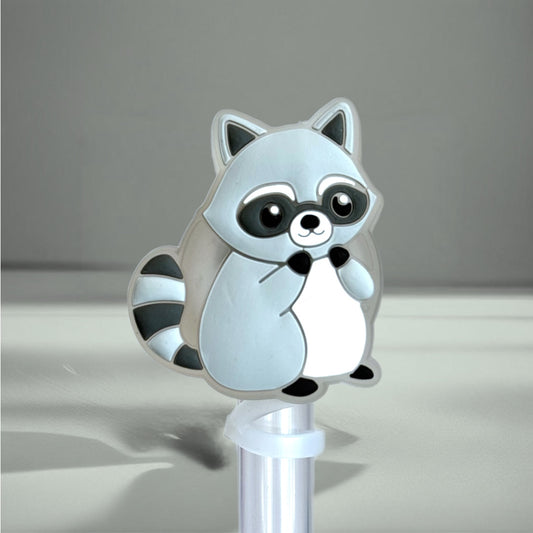LED Light Up Ricky The Raccoon Straw Topper for Stanley