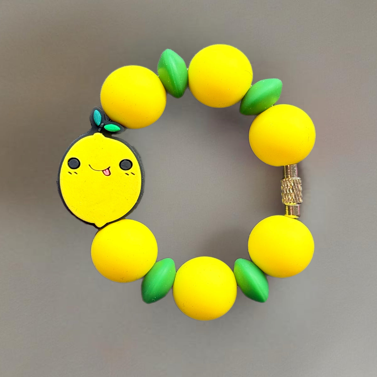 Lemon Cutie Handle Bracelet Tumbler Handle Charm, view 2, fits Owala FreeSip