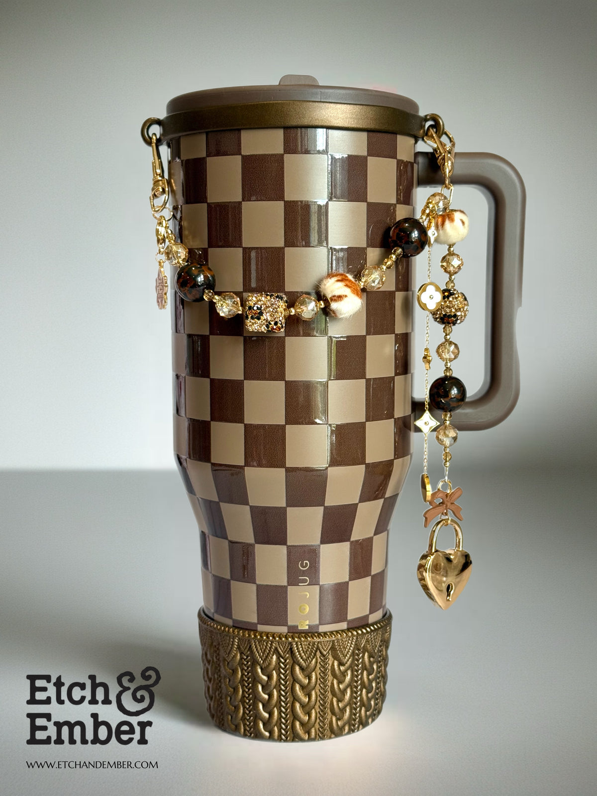 Leopard Luxe Deluxe Tumbler Charm Necklace, view 8